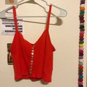 Urban Outfitters Red Crop Top